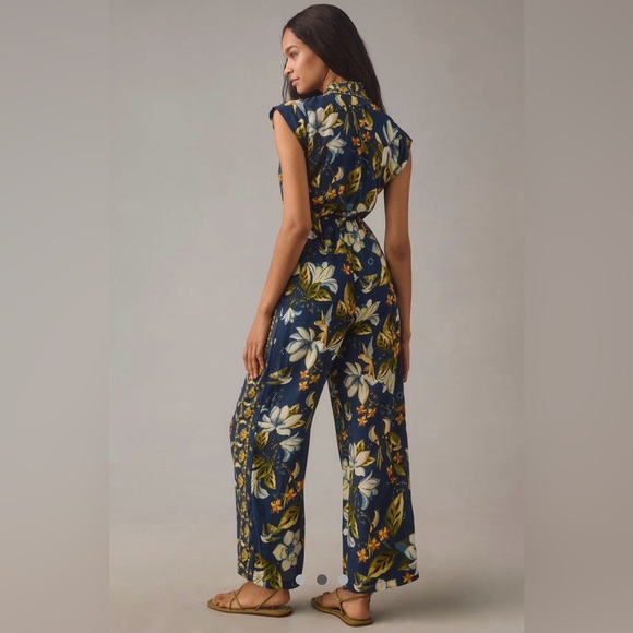 Farm Rio x Anthropologie Hummingbird Floral Jumpsuit - Picture 2 of 6